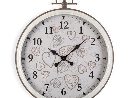 Wall Clock Versa Cozy Hearts Metal (5 x 73,5 x 60 cm) Sale