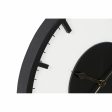 Wall Clock DKD Home Decor 50 x 3,5 x 50 cm Black White Vintage MDF Wood (2 Units) Online Sale