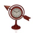 Table clock Versa Maroon Complete arrow Metal (23 x 16 x 8 cm) Online Sale