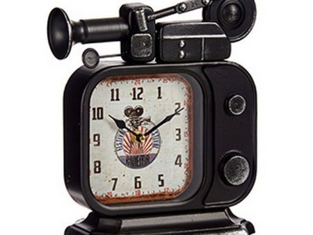 Table clock Camera Metal (10 x 28 x 25 cm) Sale