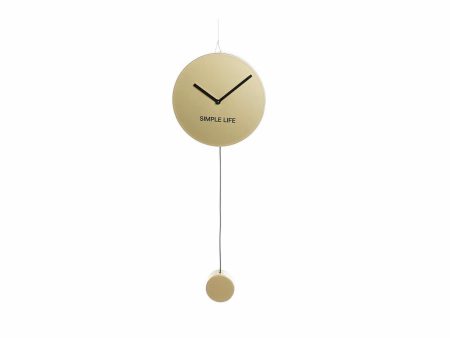 Wall Clock DKD Home Decor Golden Iron Plastic Pendulum 22 x 5,5 x 60 cm For Sale