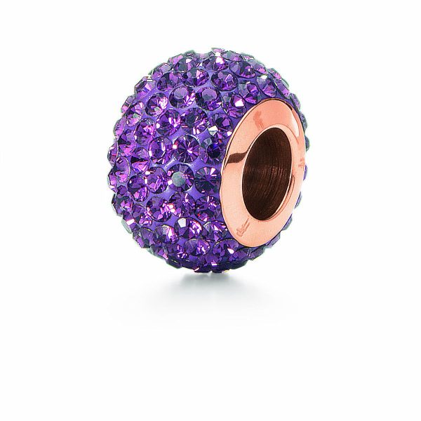 Ladies  Beads Folli Follie 3P0T023RX Purple 1 cm Hot on Sale