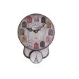 Wall Clock DKD Home Decor 8424001800360 Pendulum Beige Multicolour Iron MDF Wood Vintage 14 x 5 x 19 cm Online