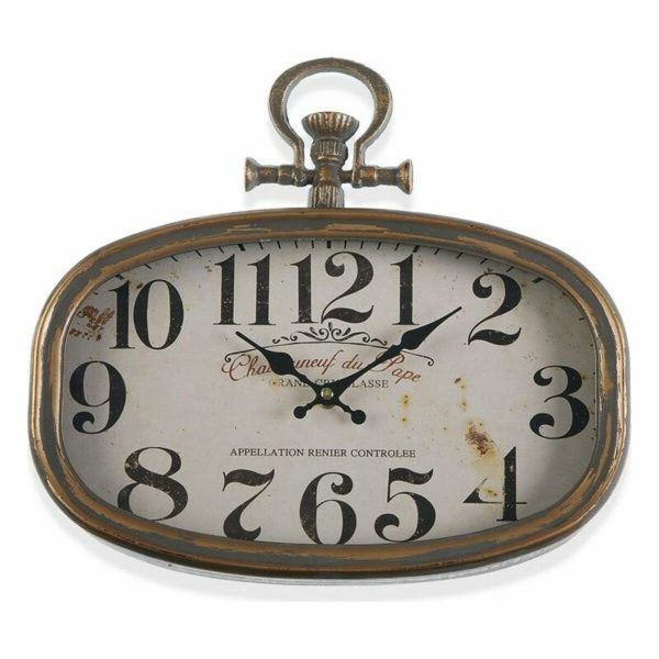 Wall Clock Versa Chateau Metal (35 x 6 x 32,5 cm) Sale